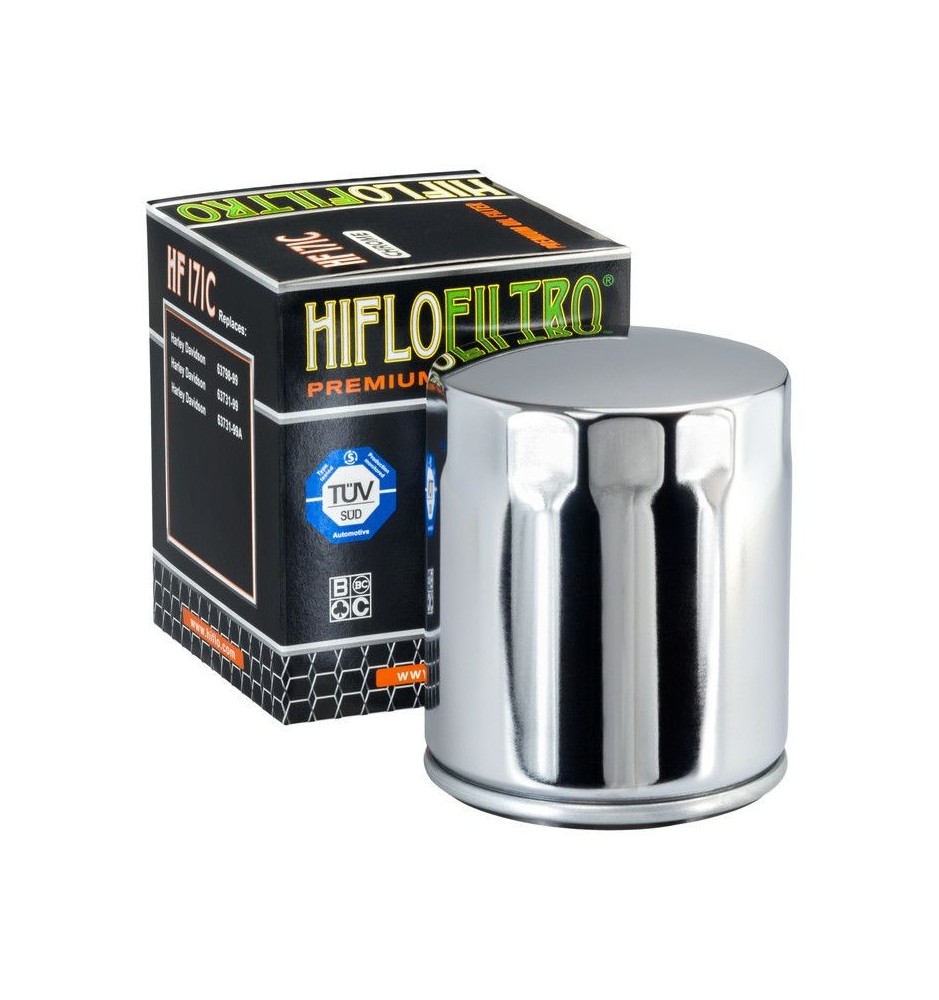 Filtr oleju HifloFiltro HF171C chromowany do Buell / Harley Davidson