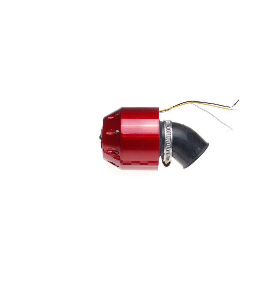Filtr powietrza stożkowy 32mm obudowa LED czerwony