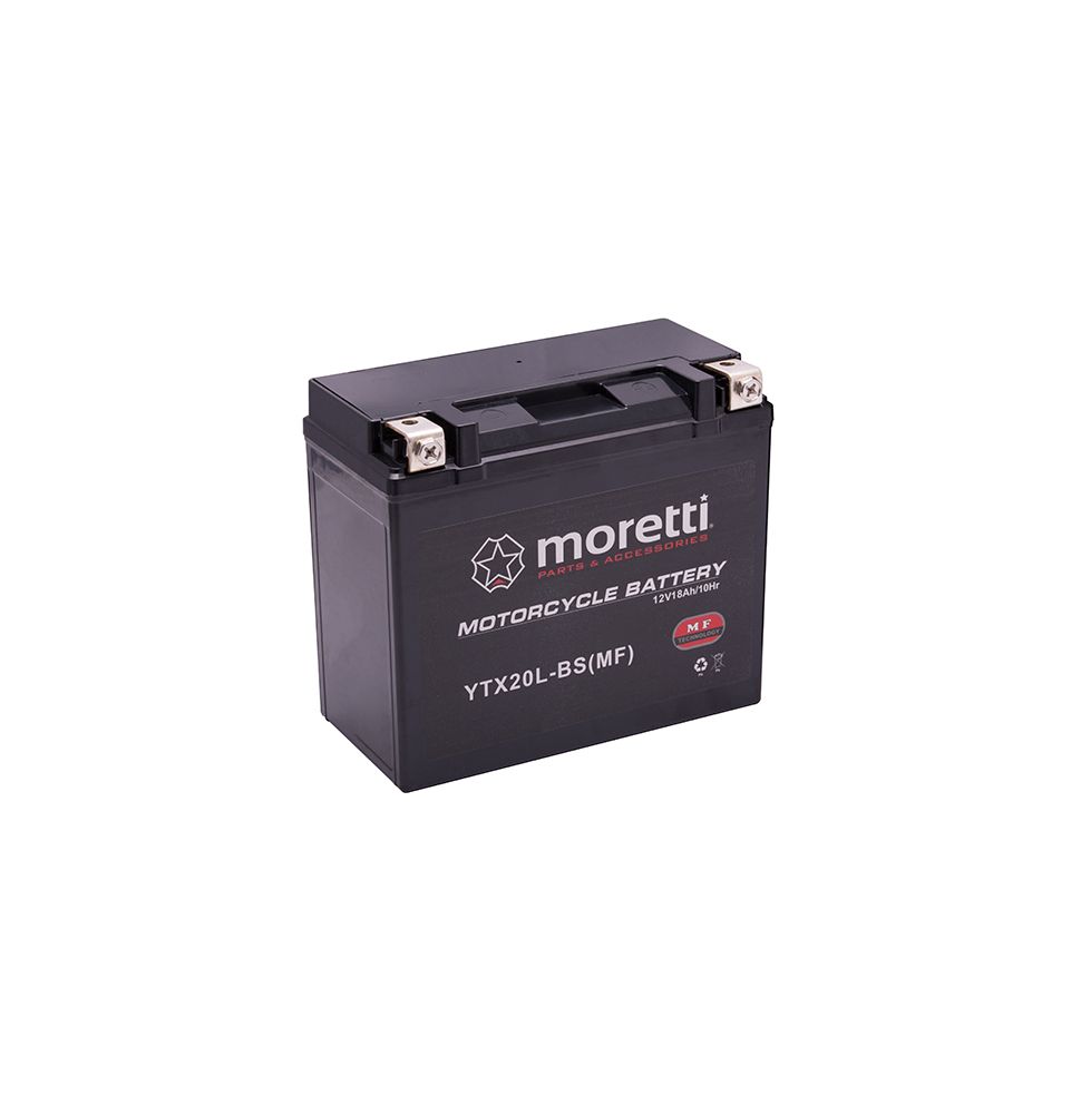 Akumulator żelowy AGM Moretti MTX20L-BS 12V 18Ah (odpowiednik YTX20L-BS)