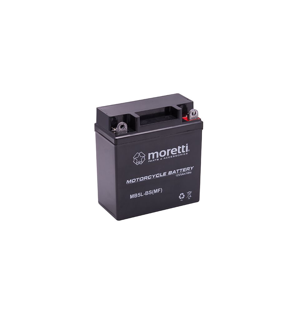 Akumulator żelowy AGM Moretti MB5L-BS 12V 5Ah (odpowiednik YB5L-BS)