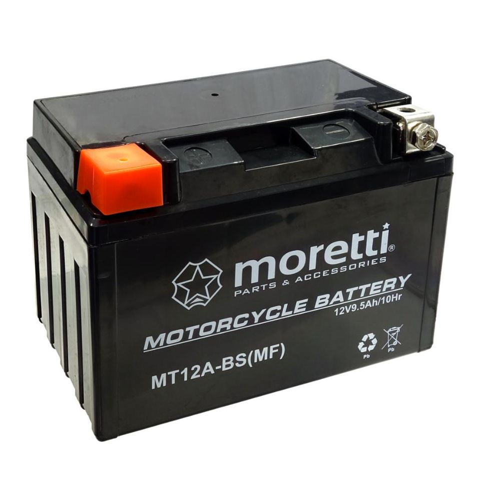 Akumulator żelowy AGM Moretti MT12A-BS 12V  9,5Ah (odpowiednik YT12A-BS)