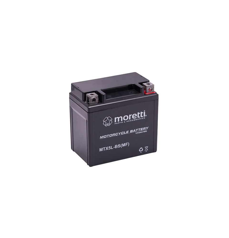 Akumulator żelowy AGM Moretti MTX5L-BS 12V 5Ah (odpowiednik YTX5L-BS)