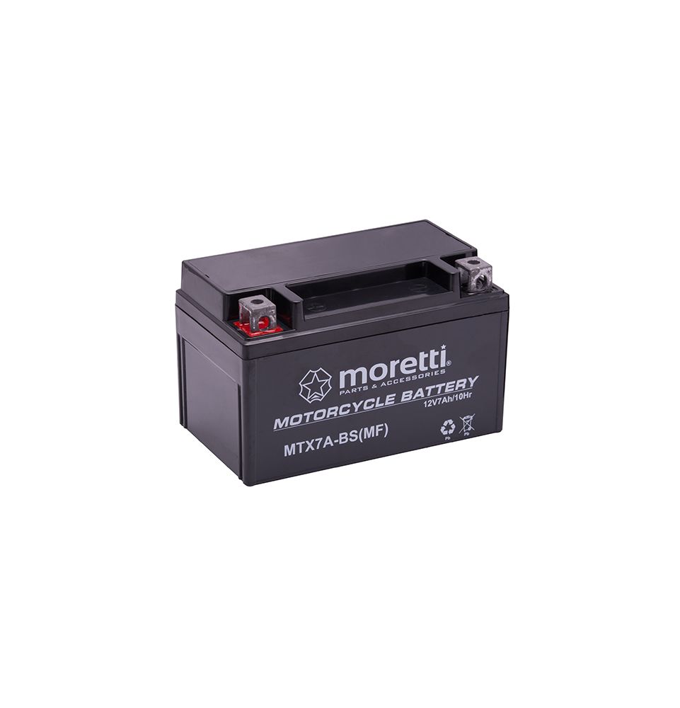 Akumulator żelowy AGM Moretti MTX7A-BS 12V 7Ah (odpowiednik YTX7A-BS)