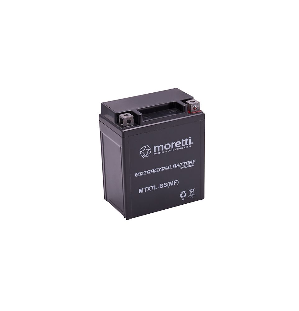 Akumulator żelowy AGM Moretti MTX7L-BS 12V 7Ah (odpowiednik YTX7L-BS)