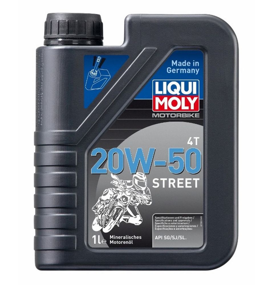 Olej silnikowy mineralny 4T Liqui Moly Motorbike Street 20W-50 HD 1L (1500)