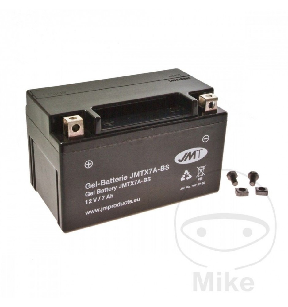 Akumulator żelowy JMT YTX7A-BS 12V 7Ah (odpowiednik Yuasa YTX7A-BS)