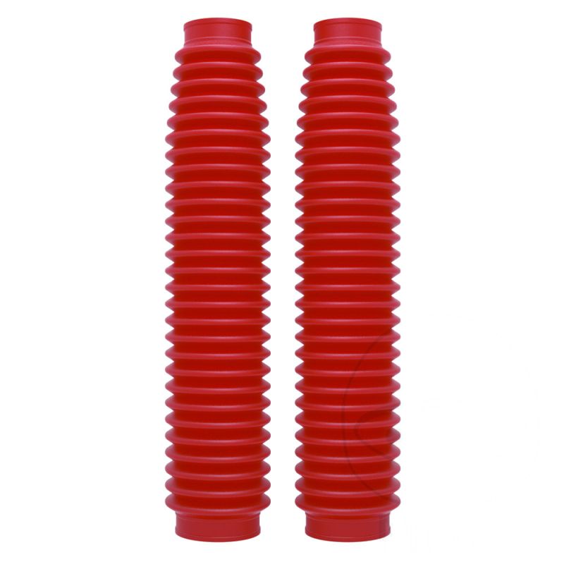 Osłona gumowa przedniego amortyzatora 350 x 41 kolor czerwony (komplet)