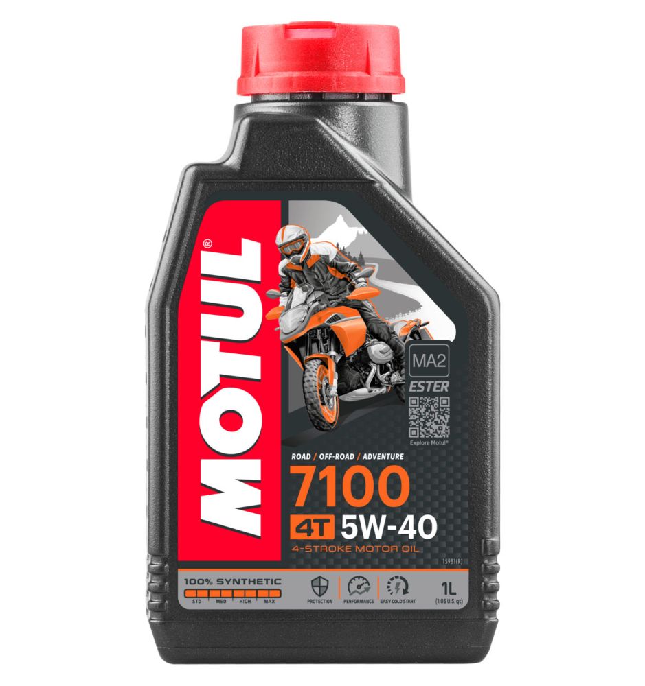 Olej silnikowy syntetyczny 4T Motul 7100 Synthetic 4T 5W-40 1L (104086)