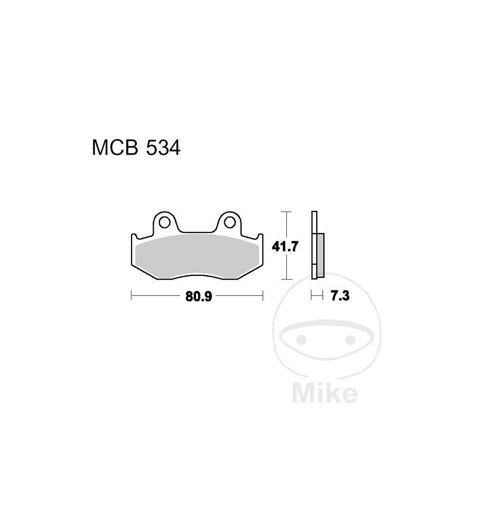Klocki hamulcowe przód TRW Lucas MCB534SI (2 szt.) do Honda CR 125 R, CR 250 R, CR 500 R, MTX 80 R2, MTX 125 RW, MTX 200 RW, XL