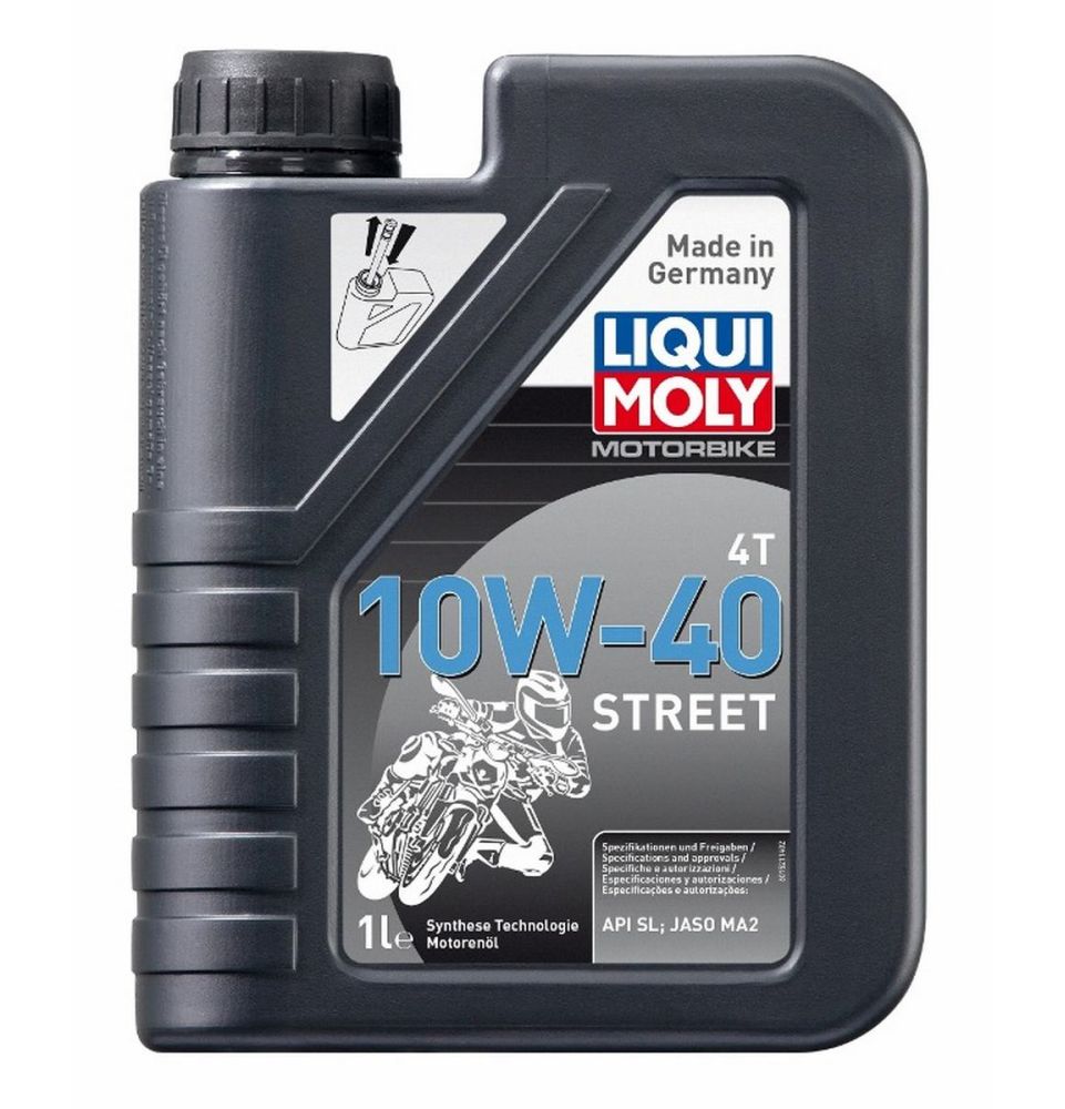 Olej silnikowy półsyntetyczny 4T Liqui Moly Motorbike Street 10W-40 HD 1L (1521)