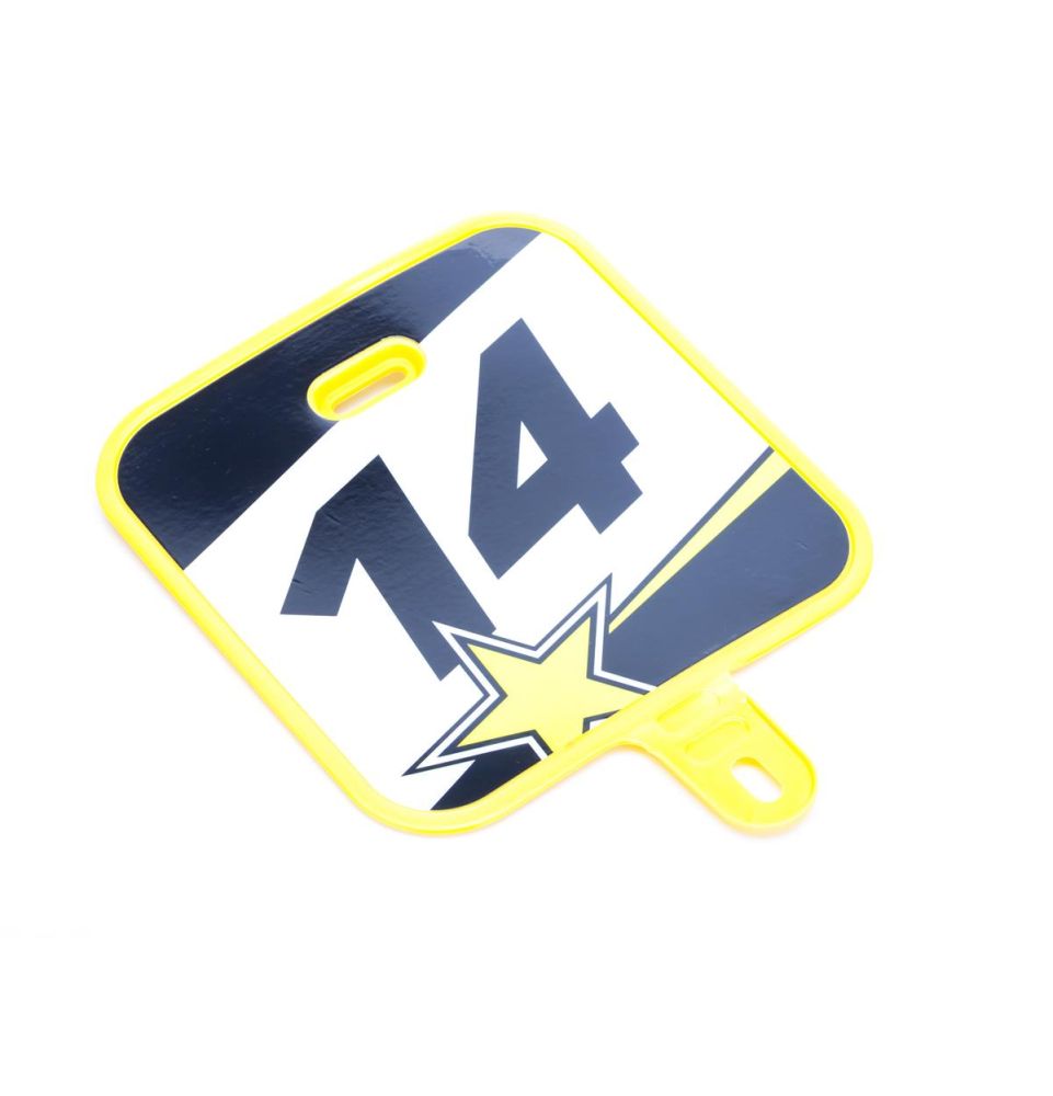 Emblemat przedni z nr.14 Romet Mini Cross żółty