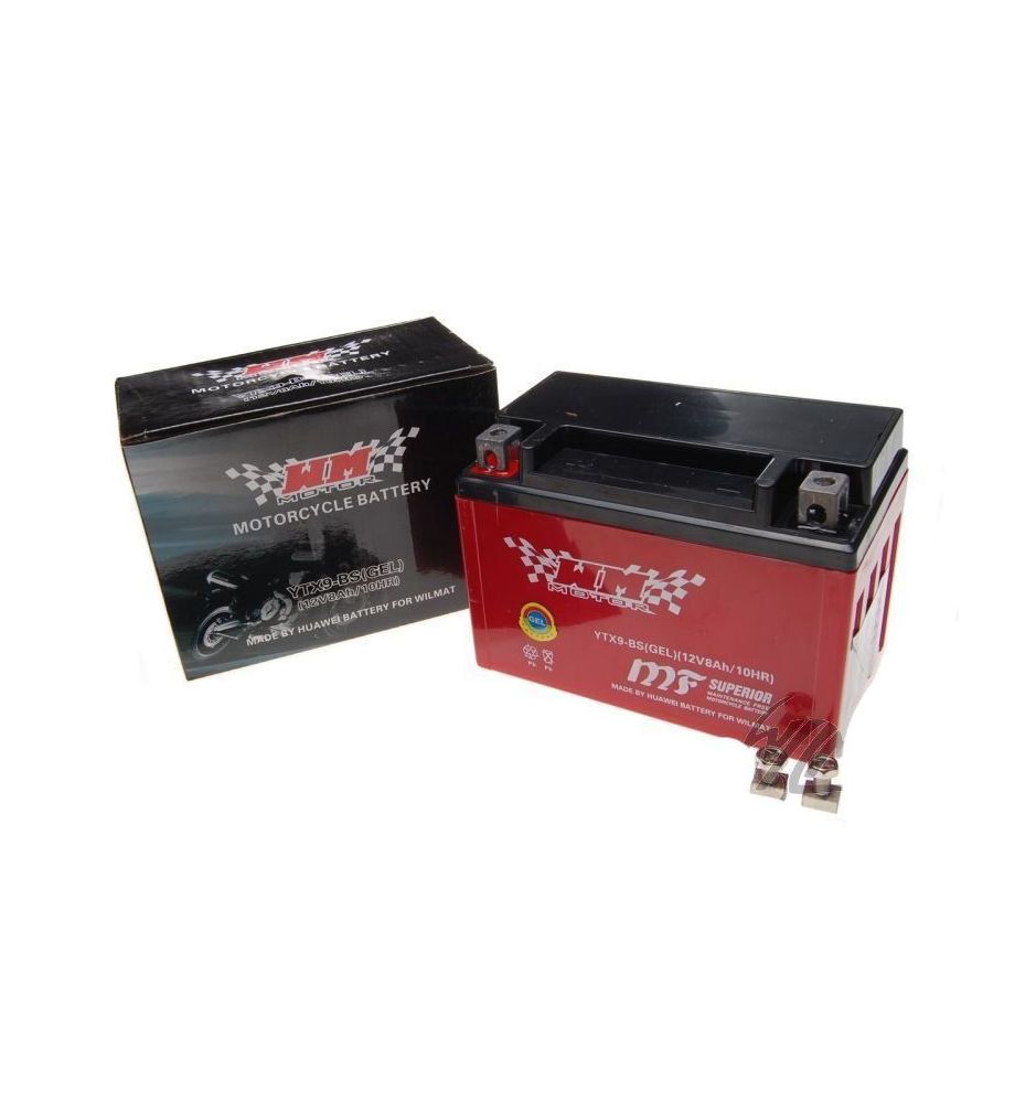 Akumulator żelowy AGM WM Motor WTX9-BS 12V, 8Ah (odpowiednik YTX9-BS)