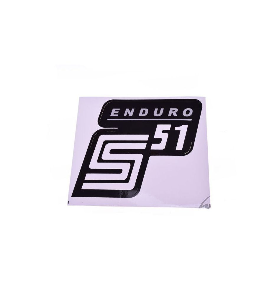 Naklejka Simson S51 Enduro srebrna (cena za sztukę)